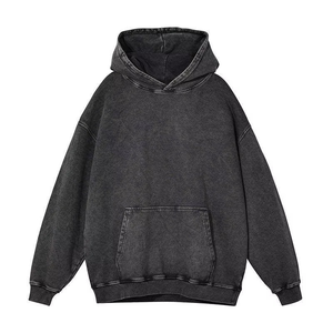Sudaderas con Capucha de Algodón 100% con Estampado 3D, Estilo Streetwear, con Borde Deshilachado y Lavado Ácido, Diseño Personalizado al por Mayor - Product Image 3