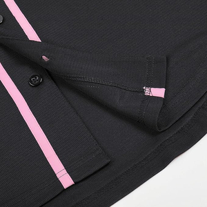Elite Black Baseball Jersey Pink Piping Custom Team Apparel Moisture Wicking Button Up <b>Shirt</b> - Product Image 5