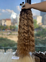 Prix d'usine Cheveux vierges vietnamiens 100% naturels ondulés en vrac de haute qualité, provenant d'un seul donneur, pour extensions capillaires