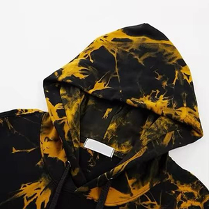 เสื้อฮู้ดดี้มัดย้อมสั่งทำพิเศษสำหรับผู้ชาย ผ้าฝ้ายผสมทรงปกติ สวมใส่ได้ทุกวัน เหมาะสำหรับฤดูหนาว สไตล์สตรีทแวร์ ผ้าฟลีซมัดย้อม - Product Image 2