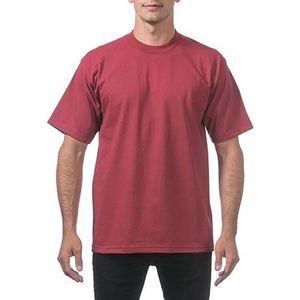 T-shirts pour hommes en coton couleur bordeaux à manches courtes, coupe classique, respirants, pour l'été, style décontracté, personnalisables, avec bordure contrastante - Product Image 1