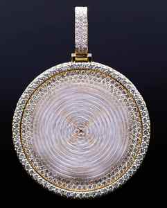 Colgante de Plata de Ley 925 Personalizado con Mapa Hip Hop, con Moissanita VVS, Joyería RTS, Precio al por Mayor - Product Image 2