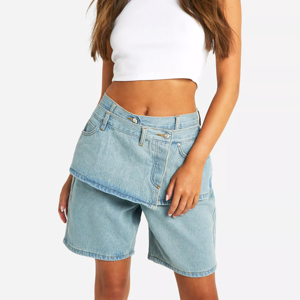 Shorts de Mezclilla Casuales a la Moda para Mujer, Corte Ajustado, Transpirables y Cómodos, para Verano - Product Image 3