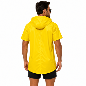 Parka de Natación con Capucha, Impermeable, de Manga Corta, Unisex, de Secado Rápido, con Cremallera Completa, para Natación, Surf y Playa - Product Image 4