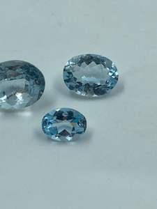 Piedra Preciosa de Aguamarina Natural de Alta Calidad, Corte Ovalado, 3 Piezas, 5.40 Quilates, para Fabricación de Joyería y Anillos - Product Image 4