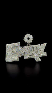 Hiphop 1.75 pouces Moissanite Initial Pendentif S925 Iced Out VVS Diamant Lettre Pendentif Bling Rappeur Moissanite Nom Pendentif - Product Image 3