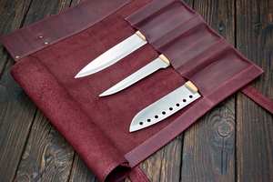 Sac de Chef en Cuir de Vachette de Luxe Anti-Odeur, Robuste et Durable, pour Rangement de Couteaux, Organisateur Culinaire, Idéal pour les Voyages, Ustensiles de Cuisine - Product Image 4