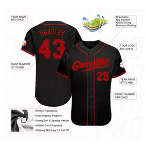 Blank Custom <b>Baseball</b> Uniform Jersey for Men and Youth Button Style Stitched Logo Name Number Professional Team Sportswear - Product Image 3