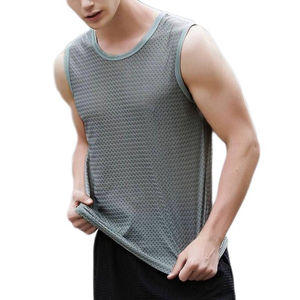 Débardeurs de sport pour hommes grande taille avec logo personnalisé, en maille respirante, séchage rapide, écologiques, en Spandex/Coton, prix abordable - Product Image 3