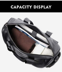 Sac bandoulière messager en cuir véritable NESTA SPORTS 100 %, grande capacité, décontracté, pour voyage, avec décoration nœud et lettres - Product Image 6