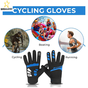 Gants de cyclisme pour hommes et femmes, à doigts entiers, antidérapants, compatibles avec les écrans tactiles, respirants, pour VTT, escalade à vélo - Product Image 2