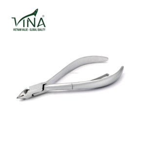 Pince à cuticules à ressort unique VNC-19-GC Vina Medium Grip Outil en acier mat pour le nettoyage des ongles - Product Image 4