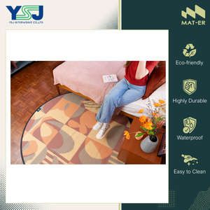 Tapis d'extérieur ronds élégants et modernes pour pique-nique/plage, 100 % polypropylène, qualité supérieure, vente en gros - Product Image 5