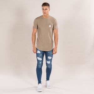 Camiseta de manga corta de verano para hombre, algodón puro de buena calidad con dobladillo curvo y cuello redondo, nuevo estilo de moda - Product Image 2