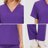 Blouse médicale haut de gamme pour femme, personnalisable, uniforme d'infirmière d'hôpital, chemise médicale à col en V, tenue de travail pour médecin et infirmière, vêtement clinique