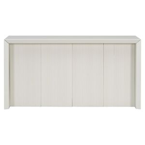 Consolle U_STYLE in legno di acacia impiallacciato con design ondulato per studio, ingresso, corridoio, soggiorno, foyer - Product Image 3