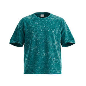 T-shirt pour homme à manches courtes tie-dye, 100% coton tricoté, col rond, coupe classique, style décontracté - Product Image 3