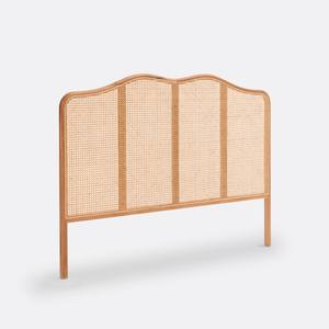 เตียงหัวเตียงโค้งหวายธรรมชาติ สานด้วยมือ สไตล์ชนบทชายทะเล โบโฮ เฟอร์นิเจอร์ห้องนอนแบบเป่าลม ของตกแต่งจากเวียดนาม - Product Image 2