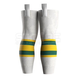 Chaussettes de hockey sur glace d'hiver haut de gamme, design d'équipe personnalisé, tissu tricoté respirant, zones renforcées, construction flexible, hauteur genou - Product Image 2