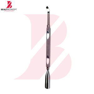 Pousse-cuticules double face de haute qualité, grattoir en acier inoxydable argenté, outil de manucure pour éliminer les peaux mortes, outils de qualité professionnelle pour salon. - Product Image 2