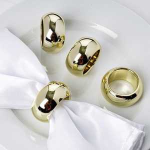Anillos de Servilleta Modernos de Metal Dorado, Ecológicos y Duraderos, con Diseño Floral y Recortes de Hojas Decorativos - Product Image 6