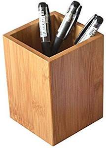 Porte-stylos en bois fait main, organiseur de bureau, porte-crayons en bois artisanal naturel - Product Image 4