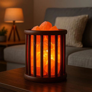 Lámpara de Sal Decorativa del Himalaya, Cristal Natural Tallado, Alta Calidad, Grado A+, Iluminación Cálida - Product Image 2