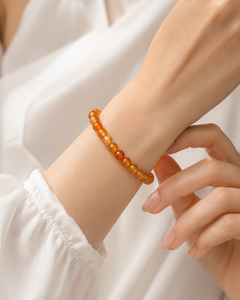 Carnelian <b>Beaded</b> <b>Bracelets</b>-Natural Stone Classic Unisex Gift - Product Image 1