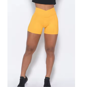 Leggings de yoga taille haute personnalisés pour femmes avec poche et logo frontal, ensemble 2 pièces sans couture pour la gym et le fitness - Product Image 4