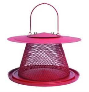 Mangeoire suspendue pour oiseaux, couleur gris, revêtement en poudre, pour l'alimentation des oiseaux, article en métal artisanal, vente en gros - Product Image 5