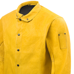 Heat And <b>Spark</b> Resistant Cowhide Split Leather Welding <b>Jacket</b> Heavy Duty Construction Industrial Work Safety Welders <b>Jacket</b> - Product Image 5