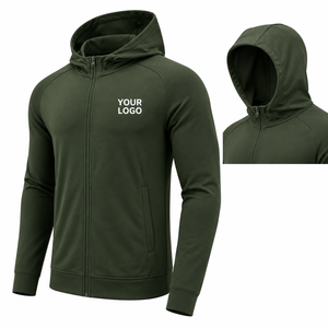 Veste d'entraînement légère à fermeture éclair intégrale avec empiècements contrastants en polyester haute performance, usine de vêtements d'extérieur OEM ODM - Product Image 1