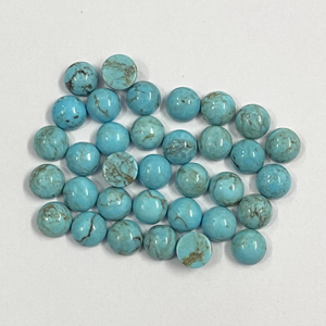 Turquesa Matriz Dorada 100% Natural Rara de 7mm, Cabujones Redondos Lisos, Piedras Preciosas Curativas Sueltas al por Mayor de Proveedor Verificado - Product Image 1