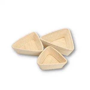 热卖三角藤Banneton面包打样篮，手工制作不规则形状Banneton篮，用于手工制作面包
