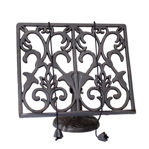 Support de livre en fer forgé de style classique, couleur noire, pour la décoration de la maison, du bureau ou du salon - Product Image 5