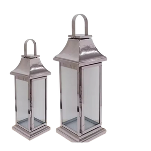 <b>Small</b> Outdoor Lantern With <b>Candle</b> Holder For Home Decoration Durable Metal Outdoor Indoor Use Modern Design Centerpiece - Product Image 5