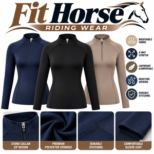 Camiseta de equitación de manga corta para mujer 2026 al por mayor, transpirable, ligera, de secado rápido, elástica, para montar a caballo - Product Image 4