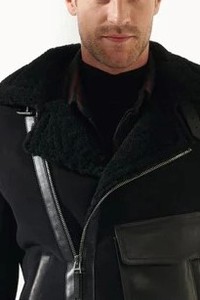 Chaqueta de Aviador de Cuero de Lujo para Hombre, Abrigo Bomber Cálido de Piloto, Servicio de Muestras de Fabricación OEM ODM Disponible - Product Image 3