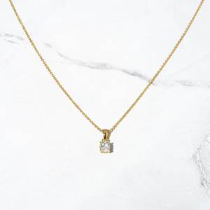 2.5 Ct IGI Certified Lab Grown Diamond Solitaire <b>Necklace</b> 14K Yellow Gold Plated Round Brilliant <b>D</b> Color Fine Jewelry - Product Image 3
