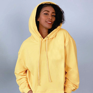 Fashion Cotton Hoodies Sweatshirt Women Custom Oversized Autumn Breathable Plain Gray Hoodie for Women - Product Image 5