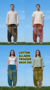 New Winter Fashionable Aladdin Cotton Eco-Friendly Breathable Vintage Boho Festival <b>Trousers</b> Elastic Waist Washed Multicolor - Product Image 6