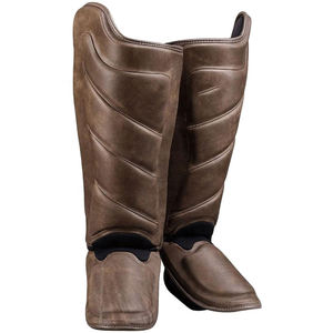 Protège-tibias de boxe en cuir professionnels, antidérapants, pour adultes, pour le kickboxing, le Muay Thai, le MMA, équipement de protection sportive - Product Image 4