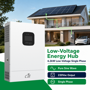 Inversor Híbrido de 6.2kW 48V <span class=keywords><strong>CFE</strong></span> SPI4862V100-500P, Sistema de Almacenamiento de Energía para el Hogar, Respaldo de Batería, Onda Sinusoidal Pura, Iones de Litio, Monofásico, UPS - Product Image 6