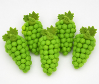Vente en gros de grappes de raisins verts en feutre de laine faits à la main de haute qualité, écologiques, 10 cm, jouet de simulation Montessori, décoration d'intérieur