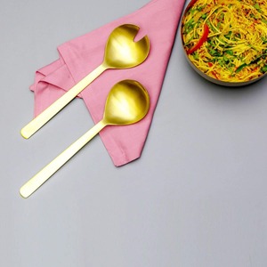 ชุดเสิร์ฟสลัดโลหะสแตนเลสทันสมัยสำหรับสลัดผลไม้และเสิร์ฟพาสต้า - Product Image 2