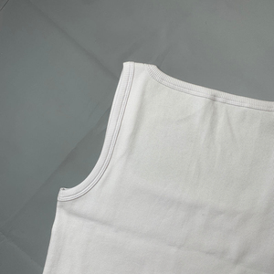 Women's Cotton Ribbed Tank <b>Top</b> Crew Neck Sleeveless Knitted Solid Hip Hop Style Short Eco-Friendly Breathable - Product Image 4