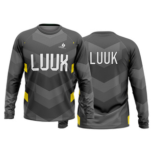 Camiseta Deportiva Personalizada para Hombre, Corte Regular, 100% Poliéster, Transpirable, Antibacteriana, Manga Larga, Secado Rápido, Impresión Personalizada - Product Image 3