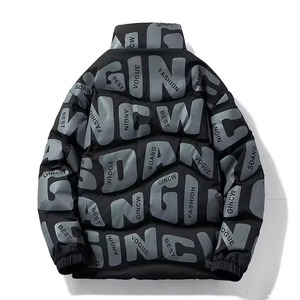 Custom Wholesale Mens Winter Puffer Jacket Thick Warm Quilted <b>Bubble</b> <b>Coat</b> with Detachable Hood Windproof Cotton Padded Outerwear - Product Image 3