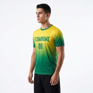 Camiseta de Fútbol Sublimada Personalizada, Transpirable, de Secado Rápido, Uniforme de Entrenamiento para Fanáticos, Estilo Vintage a Rayas - Product Image 3