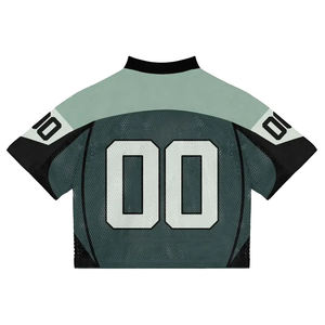 Nouveau design de vêtements de sport, club, polyester, maille tendance, designs par sublimation, crop top rétro, t-shirts, couleur unie, maillot de football américain - Product Image 3